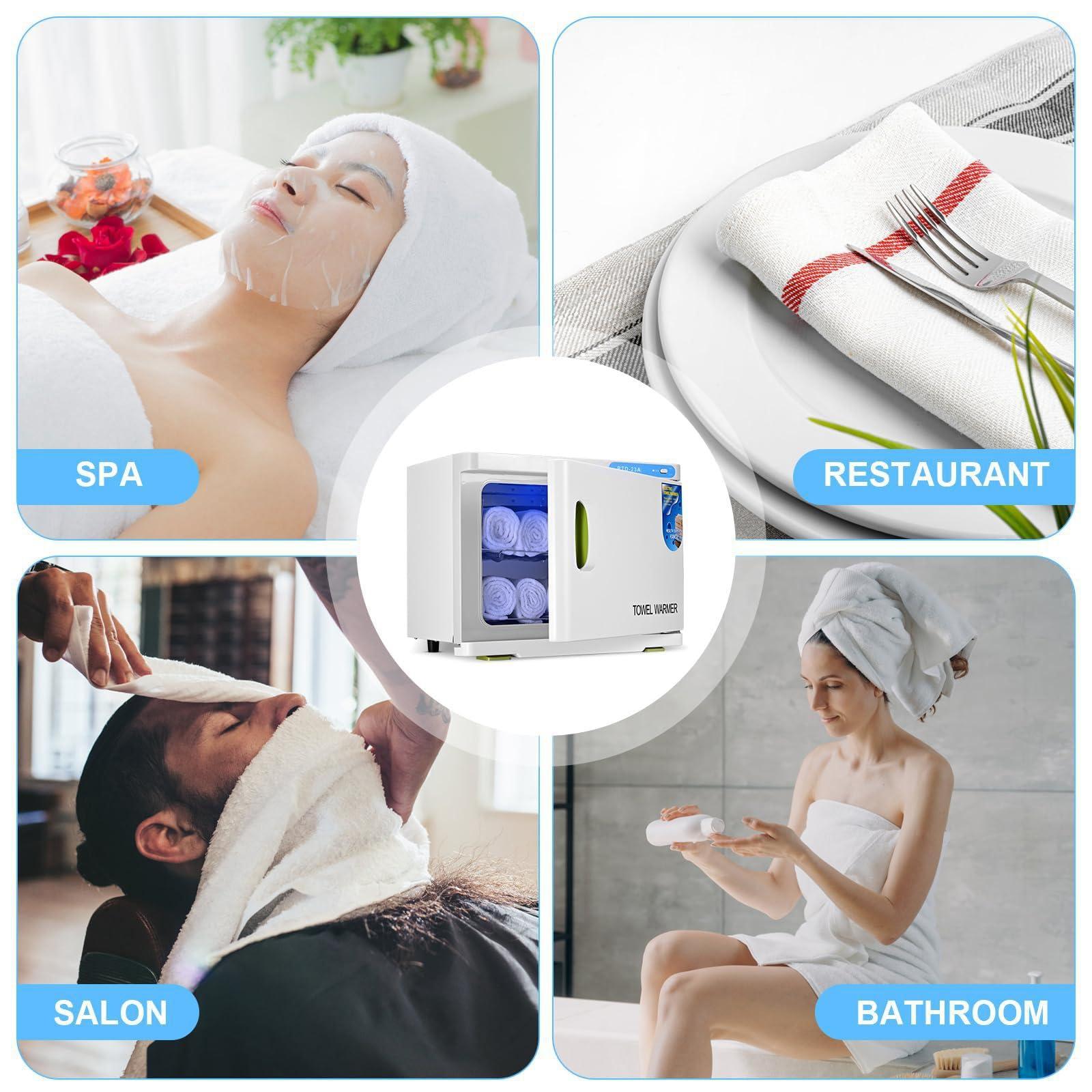 BSKJMMP 23L Hot Towel Warmer Cabinet with LED Light for Bathroom Large Capacity Towel Heater for Hair Salon Beauty SPA Restaurant Home 110V 200W