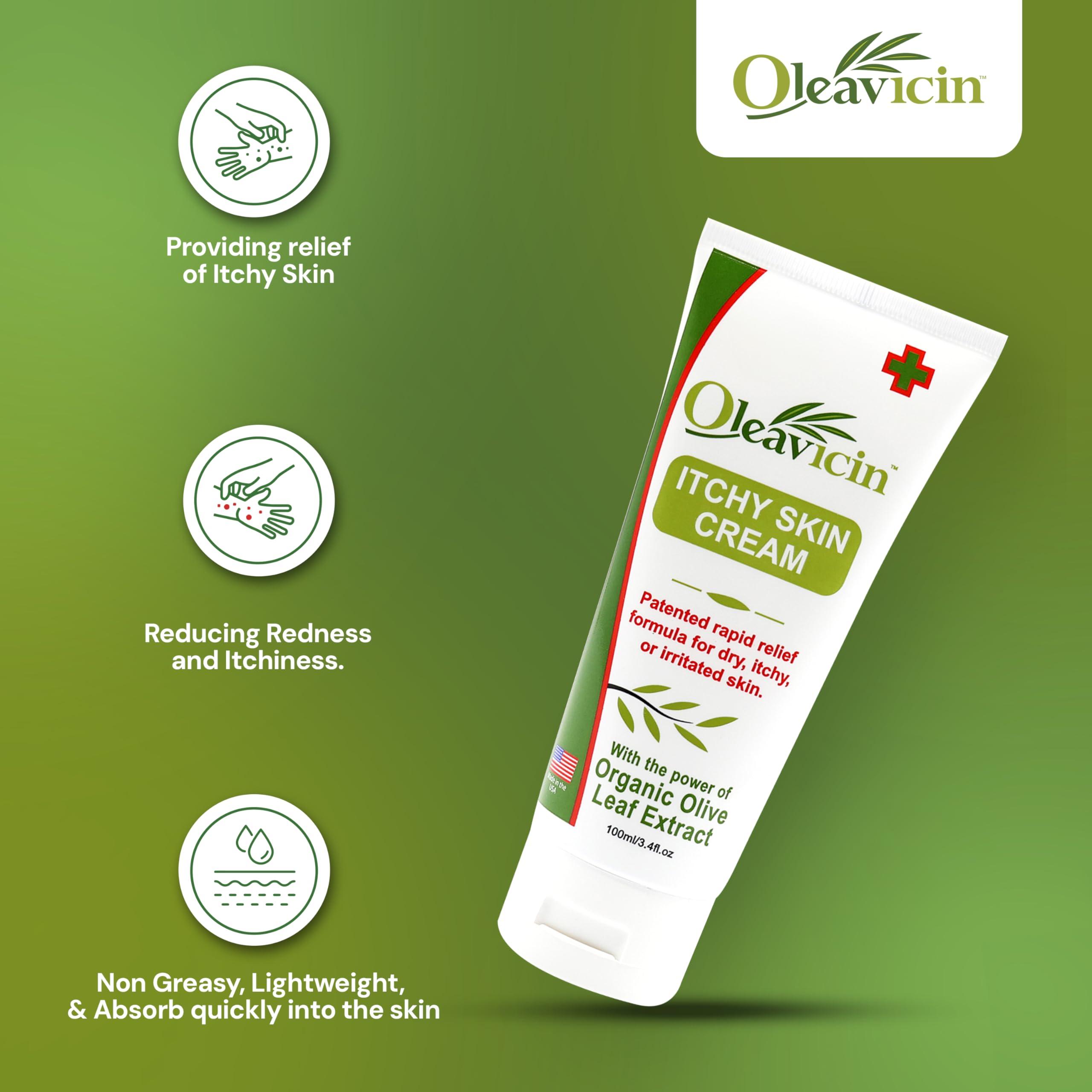 Oleavicin Oleavicin Extra Strength Anti Itch Cream for Dry Skin Relief - Anti Fungal Lotion for Itchy Skin - Fast Acting Anti Itch Cream for Lasting Itch Relief
