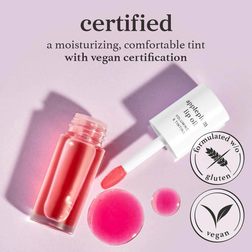 NOONI NOONI Korean Vegan Lip Oil - Appleplum | Lip Stain, Gift, Long-Lasting, Moisturizing, Plumping, Revitalizing for Dry Lips, Waterproof, No Peel Off, Korean Lip Tint 0.12 Fl Oz