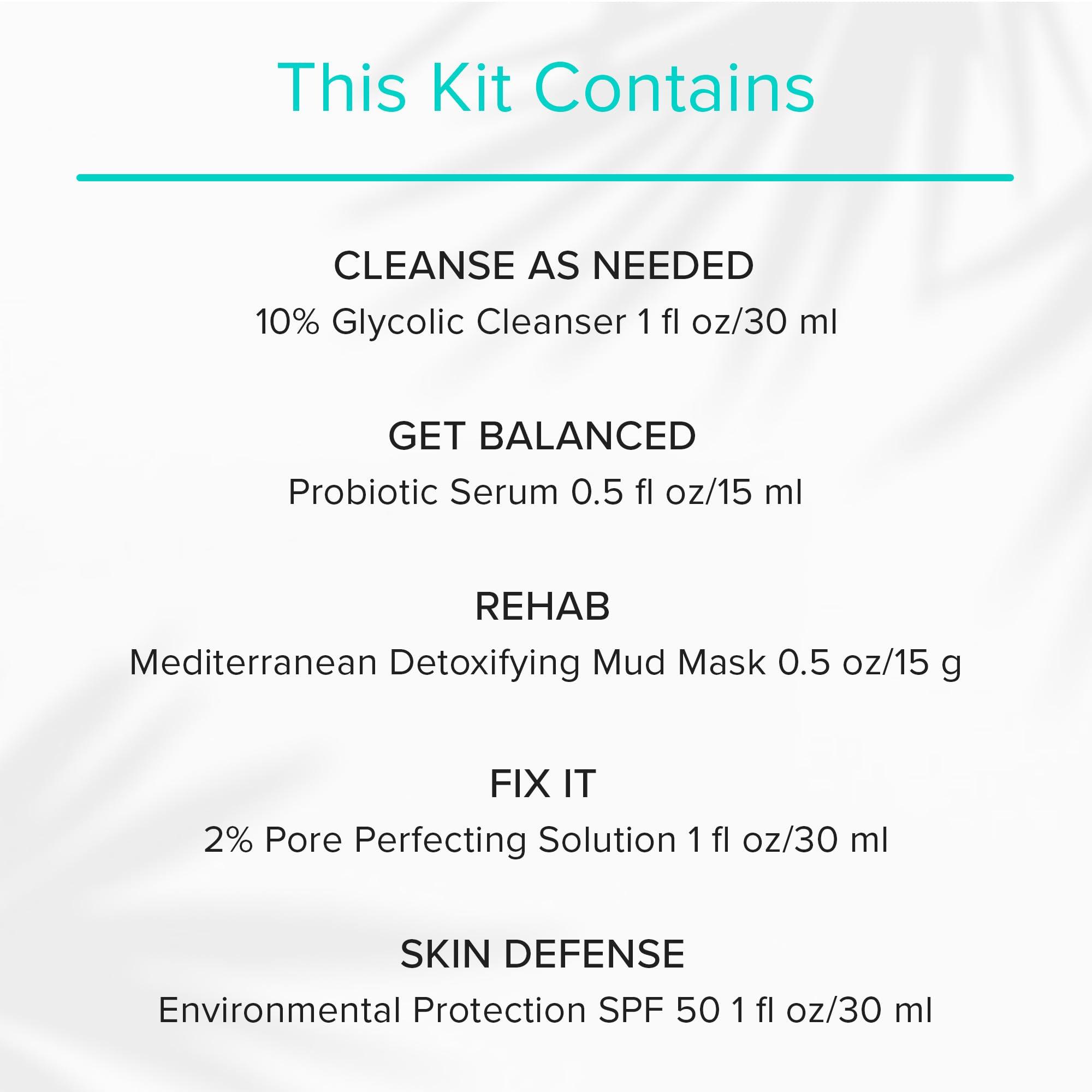 ClarityRx ClarityRx Clear Today Gone Tomorrow Skincare Kit, 5-Piece Plant-Based Set for Acne-Prone Skin