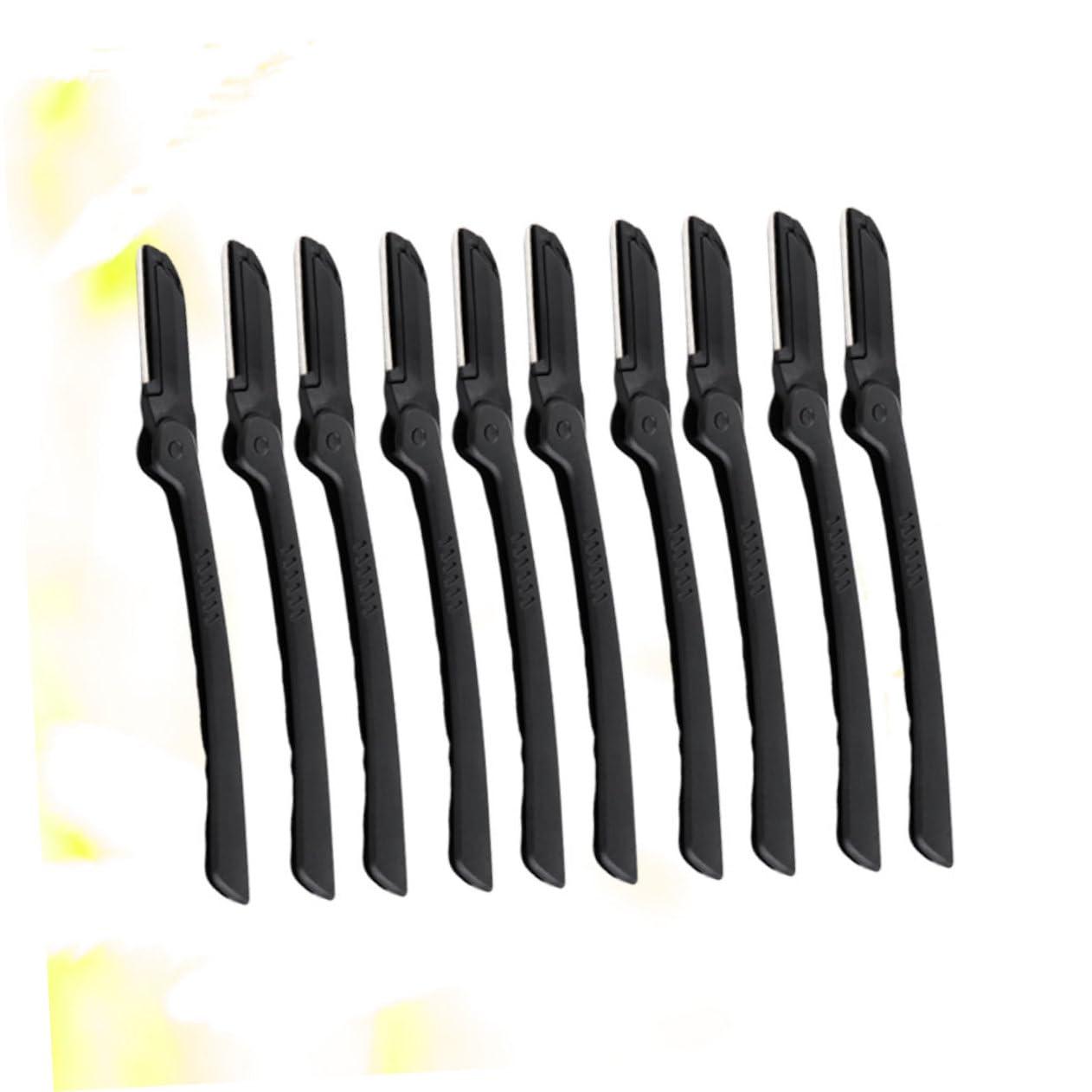 NOLITOY NOLITOY 2sets Compact Eyebrow Shaper Razor Trimmer for Home Non-Slip Grip and Easy Cleaning 10pcs*2