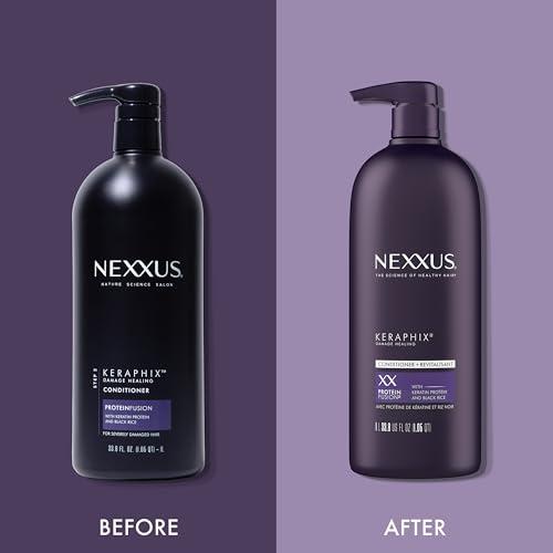 Unilever Nexxus Keraphix ProteinFusion Conditioner with Keratin Protein and Black Rice Conditioner for Damaged Hair 33.8 oz