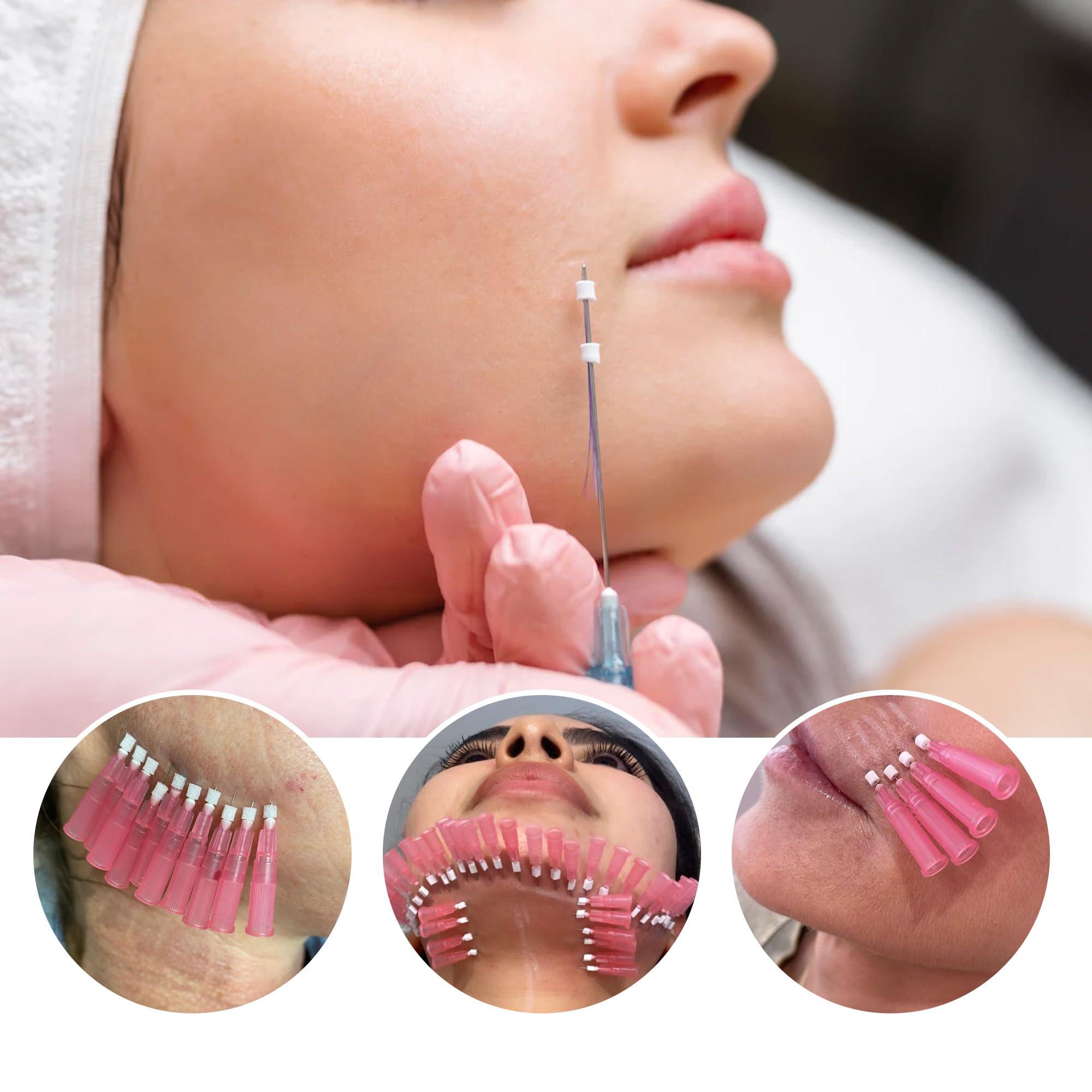 ESTEVO ESTEVO PDO Multi-Thread L-Type Blunt, Multiple PDO Mono Line Threads for Facial Filling (16PCS-23G*38mm)