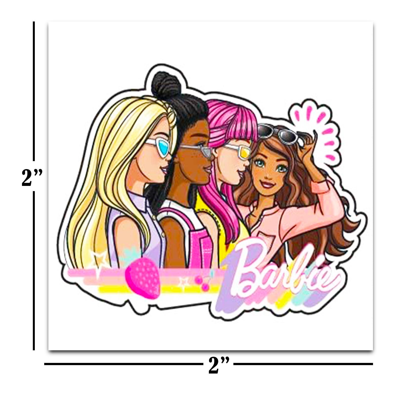 Disney Barbie Tattoos Party Favors Bundle ~ 72 Perforated Individual 2" x 2" Barbie Temporary Tattoos for Kids Boys Girls (Barbie Party Supplies)