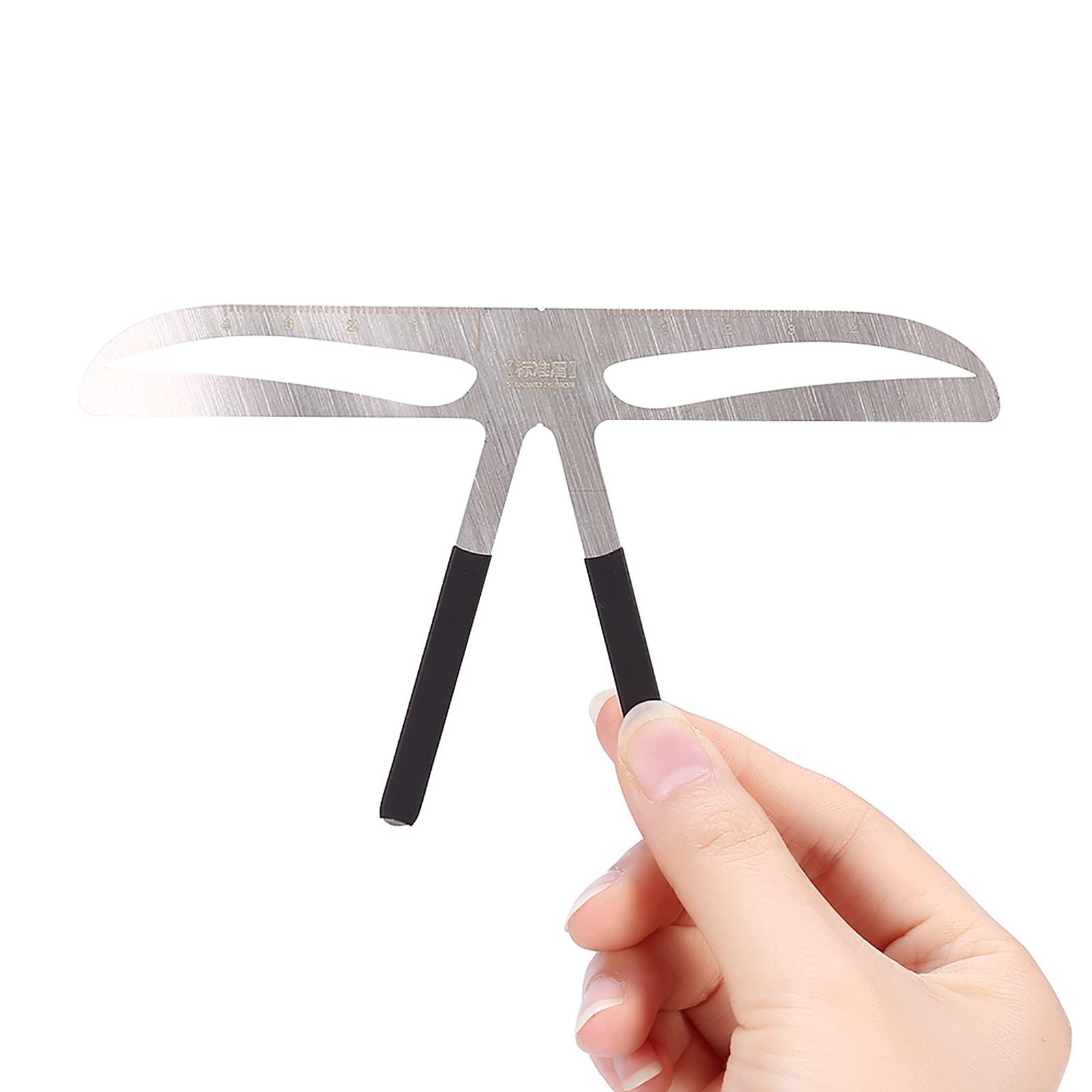 GOTOTOP Permanent Eyebrow Ruler Eyebrow Measure Balance Extension Ruler, Three Point Positioning Design Eyebrow Shape Stencil (Standard Eyebrows)