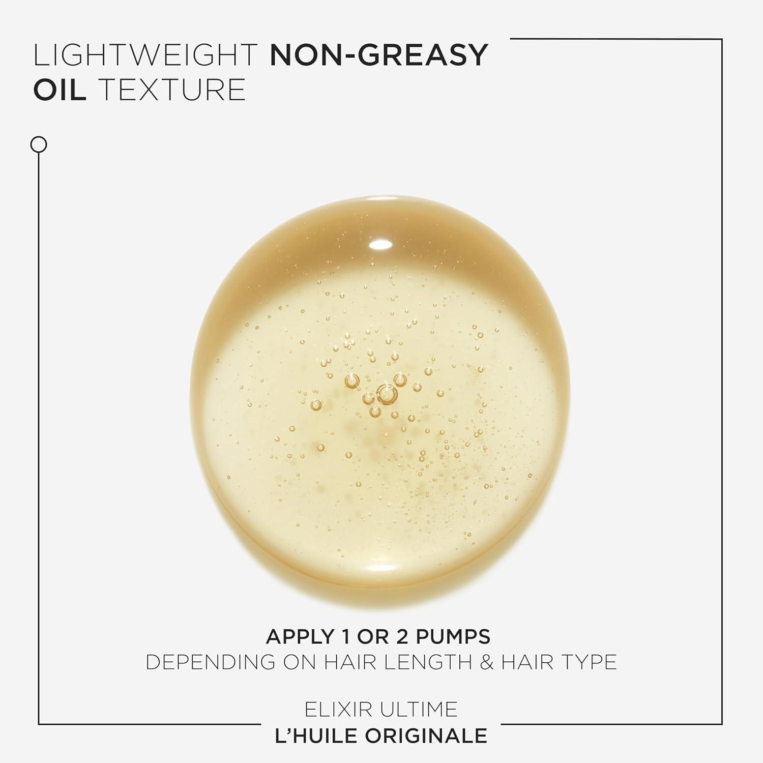 KERASTASE Kerastase Elixir Ultime Travel Size L'Huile Original Hair Oil - Hydrating Oil Serum to Smooth Frizz and Add Shine, Strengthens and Provides Heat Protection, For All Hair Types