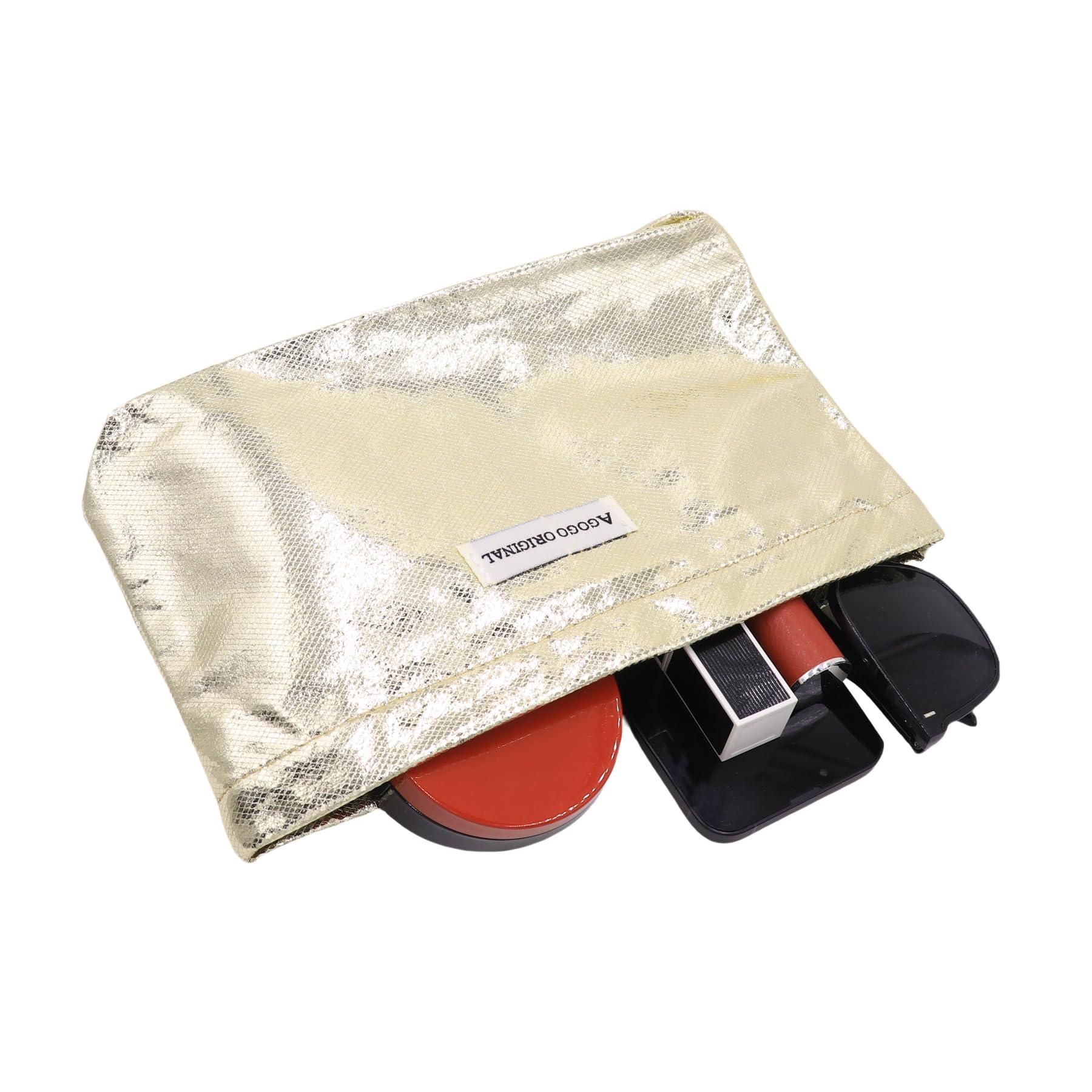 Amamcy Amamcy Sparkly Makeup Bag Toiletry Bag for Women Lightweight Waterproof Cosmetic bag Zipper Pouch Travel Accessories