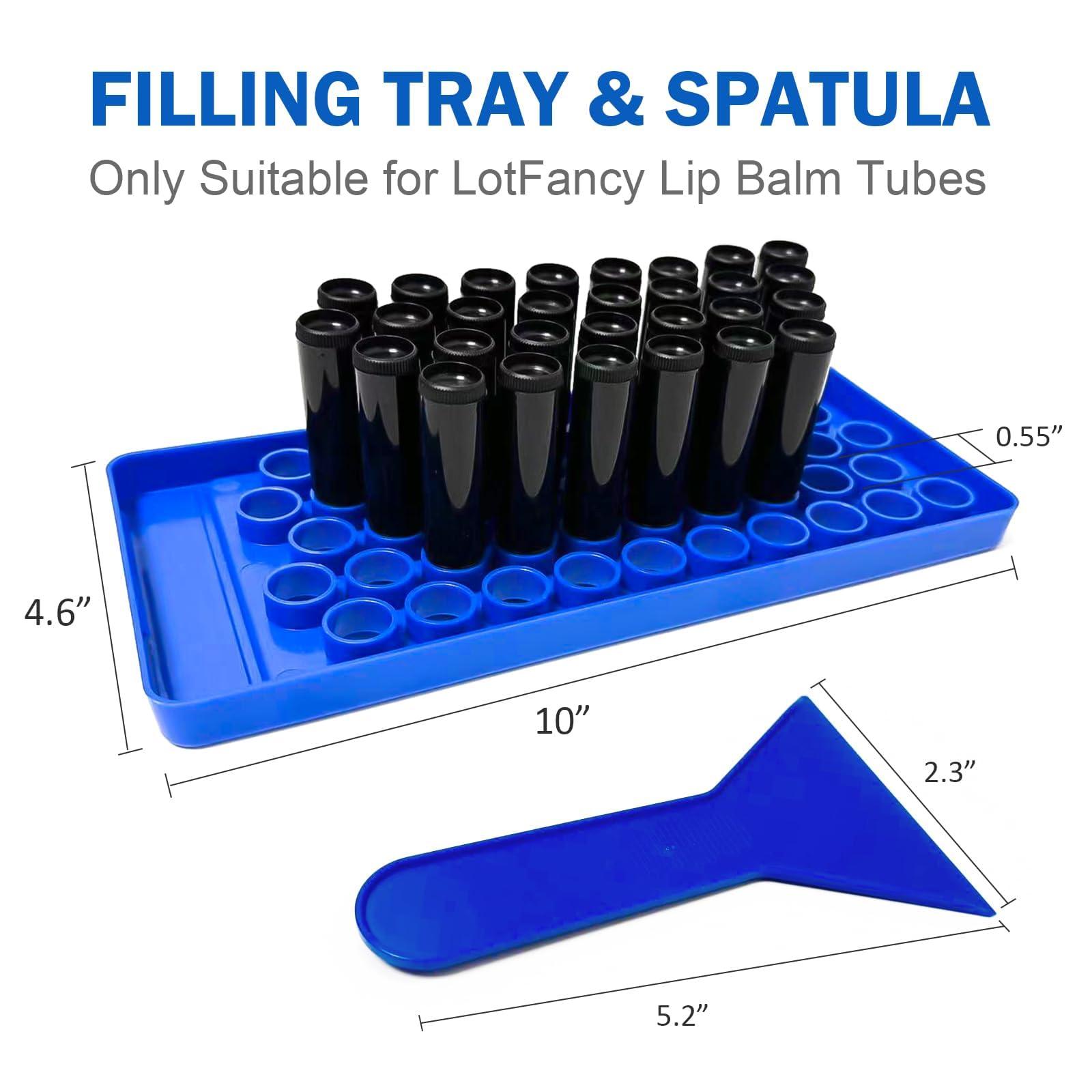 Youfuyi 100 black container round tube, empty of tube is BPA-free, professional filled tray scraper for DIY, homemade by, 0.15 oz (Black 100 lip balm tube empty tube)