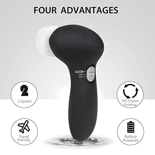 CLSEVXY Facial Cleansing Brush Face Scrubber: CLSEVXY Electric Face Spin Cleanser Brushes with 7 Brush Heads for Deep Cleansing, Gentle Exfoliating, Removing Blackhead, Massaging