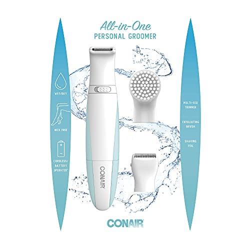 Conair Conair Ladies All-In-One Personal Groomer, Trimmer, Foil Shaver for Women and Exfoliating Brush