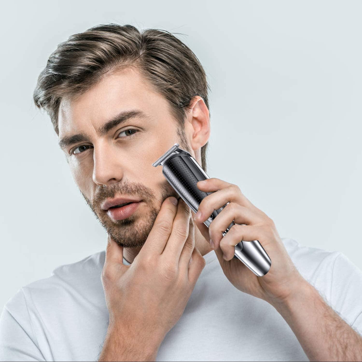 Hatteker Hatteker Mens Hair Clipper Beard Trimmer Grooming kit Hair Trimmer Mustache Trimmer Body Groomer Trimmer for Nose Ear Facial Hair Cordless Waterproof 5 in 1