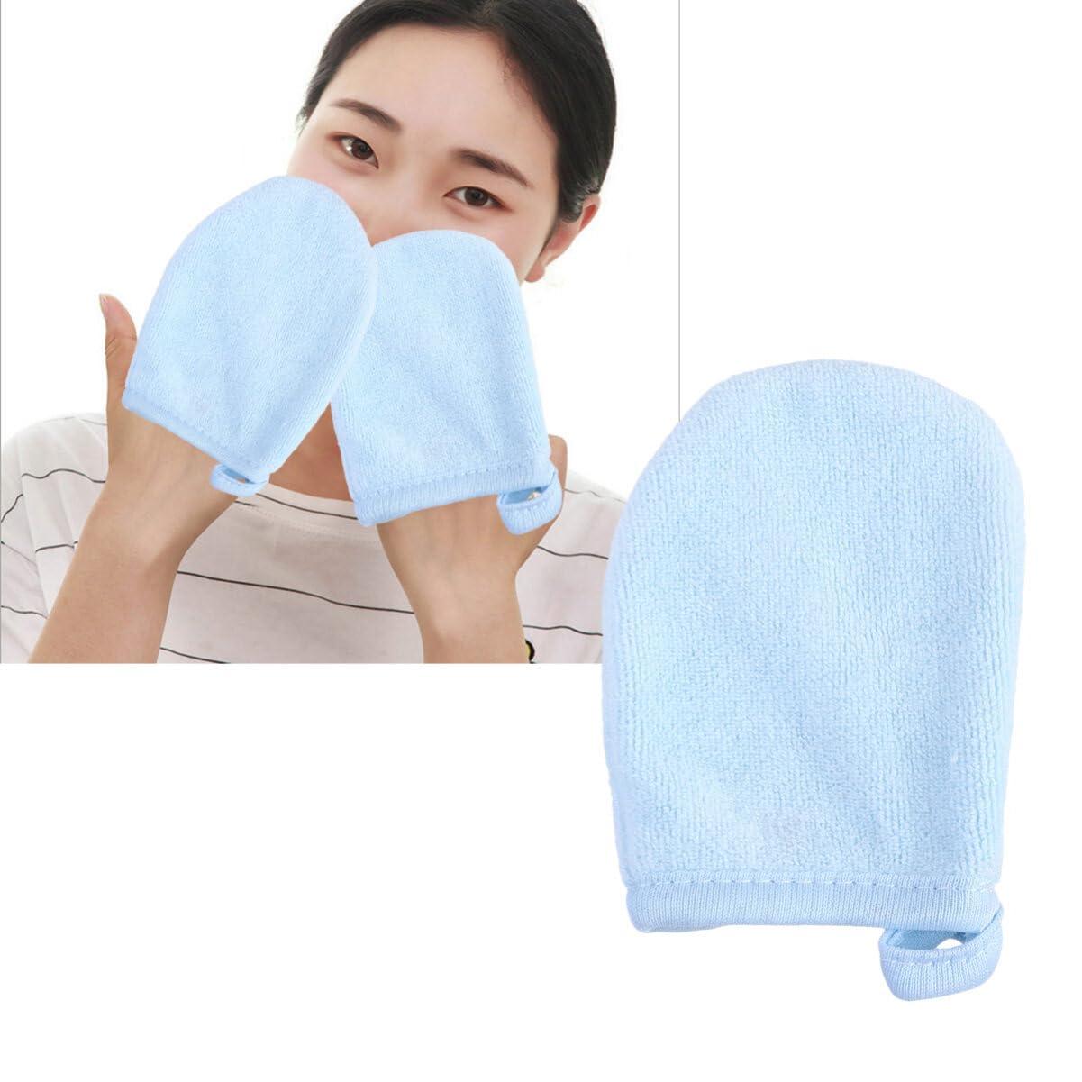 FOMIYES 3Pcs face mitt Reusable Facial Gloves exfoliator face Makeup Remover Gloves Face Cleansing Gloves face wash Cloth Microfiber mitt spa Gloves Makeup Powder Puff Make up face Brush