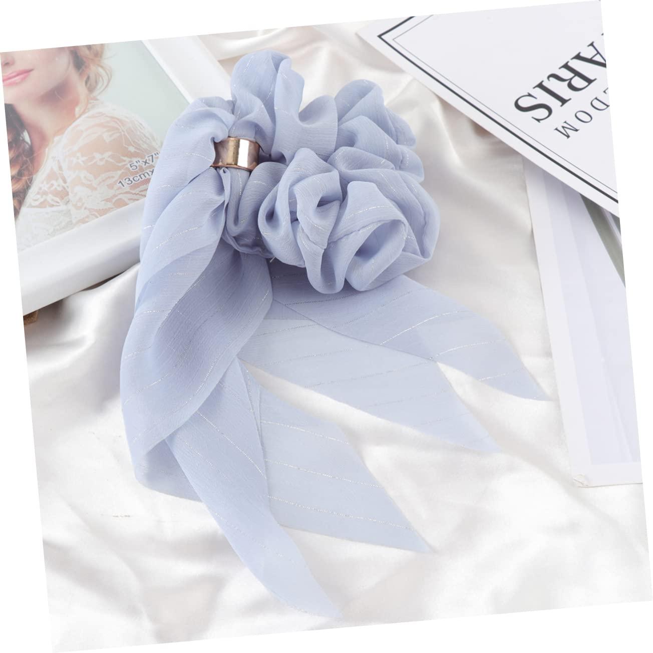 Beatifufu Beatifufu Ponytail Holder Hair Ribbons Hair Ties Long Hair Ring Cloth Hair Tie Hair Rope Girl Hair Tie Blue