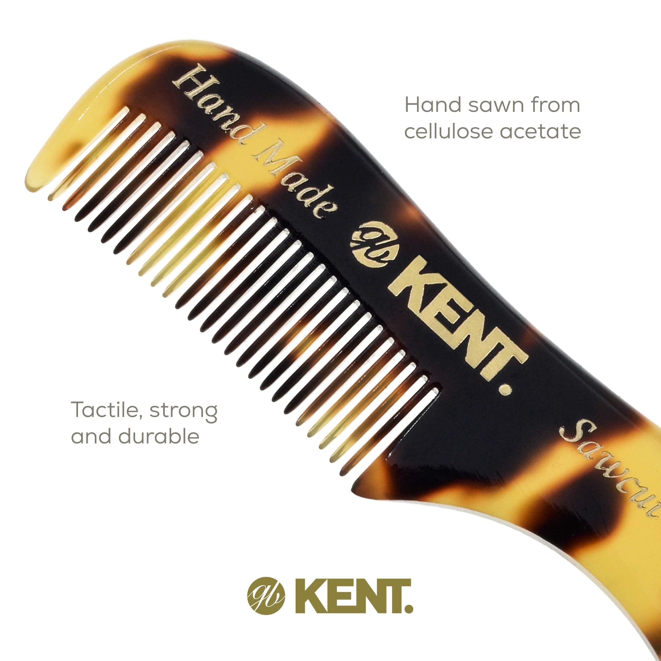 KENT Kent 81T TY (2.8) Pocket Comb for Beard, Mustache and Travel - Fine Tooth Grooming and Styling Comb