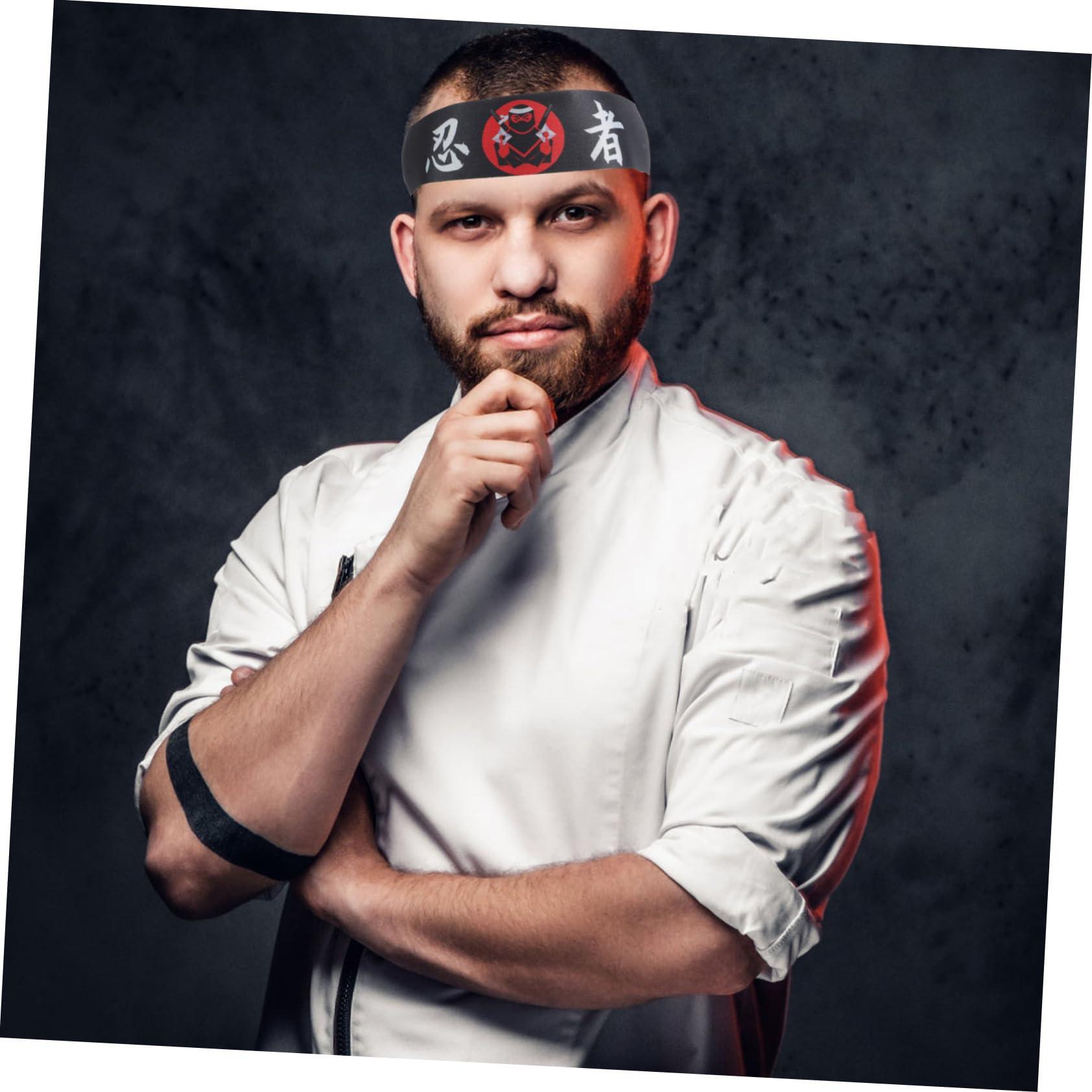 Cabilock Cabilock Japanese Headscarf Headband Sushi Costume Reusable Headband Japanese Cooking Costume Chef Headbands Chef Karate Headband Decorative Karate Headbands Karate Accessory Polyester