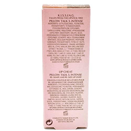 CHARLOTTE TILBURY CHARLOTTE TILBURY Mini Pillow Talk Duo Lip Kit Pillow Talk Intense - Travel Size Lip Makeup Set, Mini Lip Cheat Lip Liner and Mini Matte Revolution Lipstick, Long Lasting