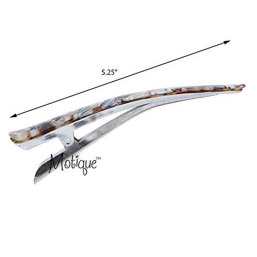 Motique Accessories Large Concord Duck Teeth Hair Clip for Woman and Girls - Brown Beige
