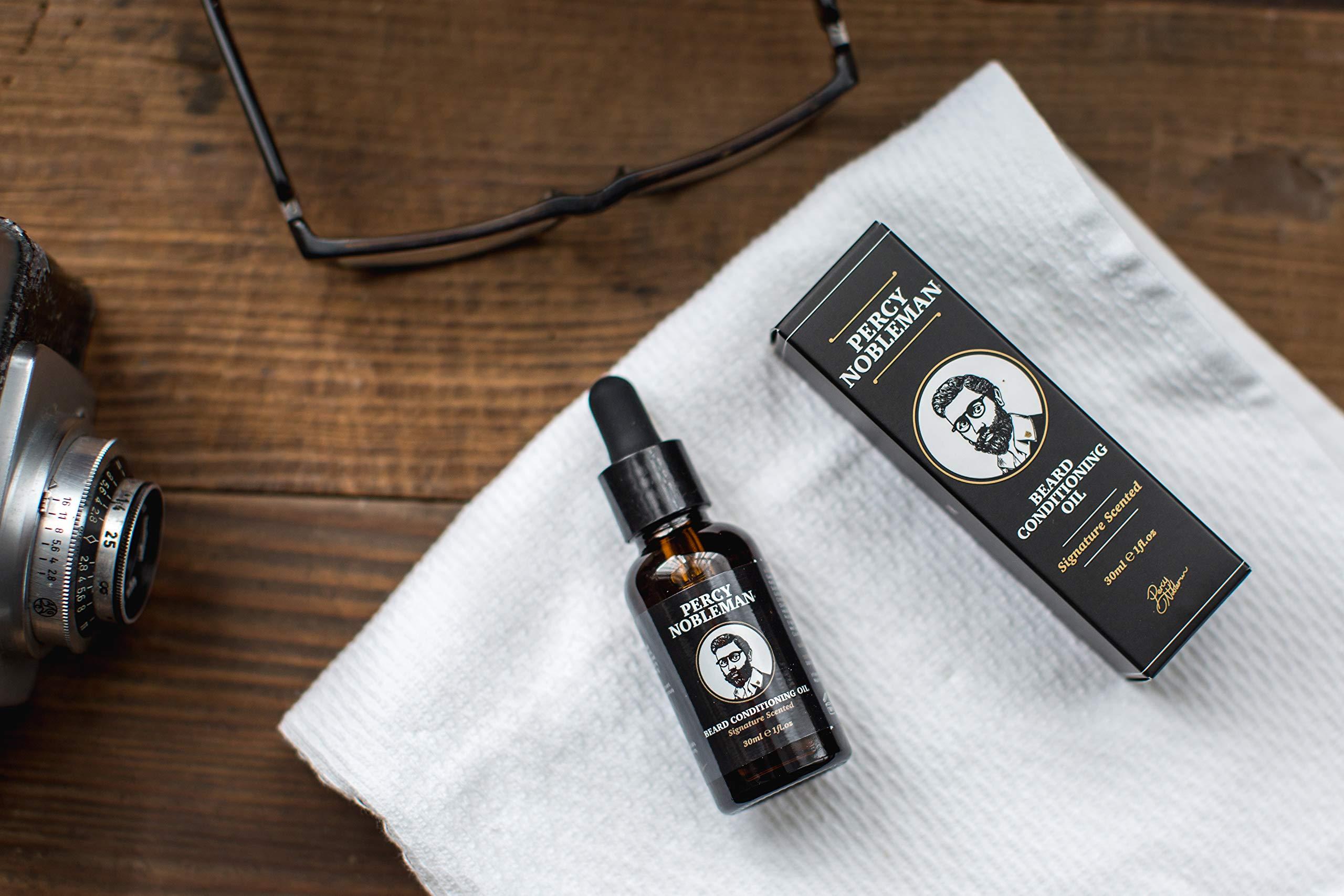 Percy Nobleman Percy Nobleman Beard Oil 99% Naturally Derived Signature Scented Blend. Beard Conditioning Oil With a Special Mixture of Quality Ingredients that Softens and Conditions your Facial Hair - 1 Fl Oz