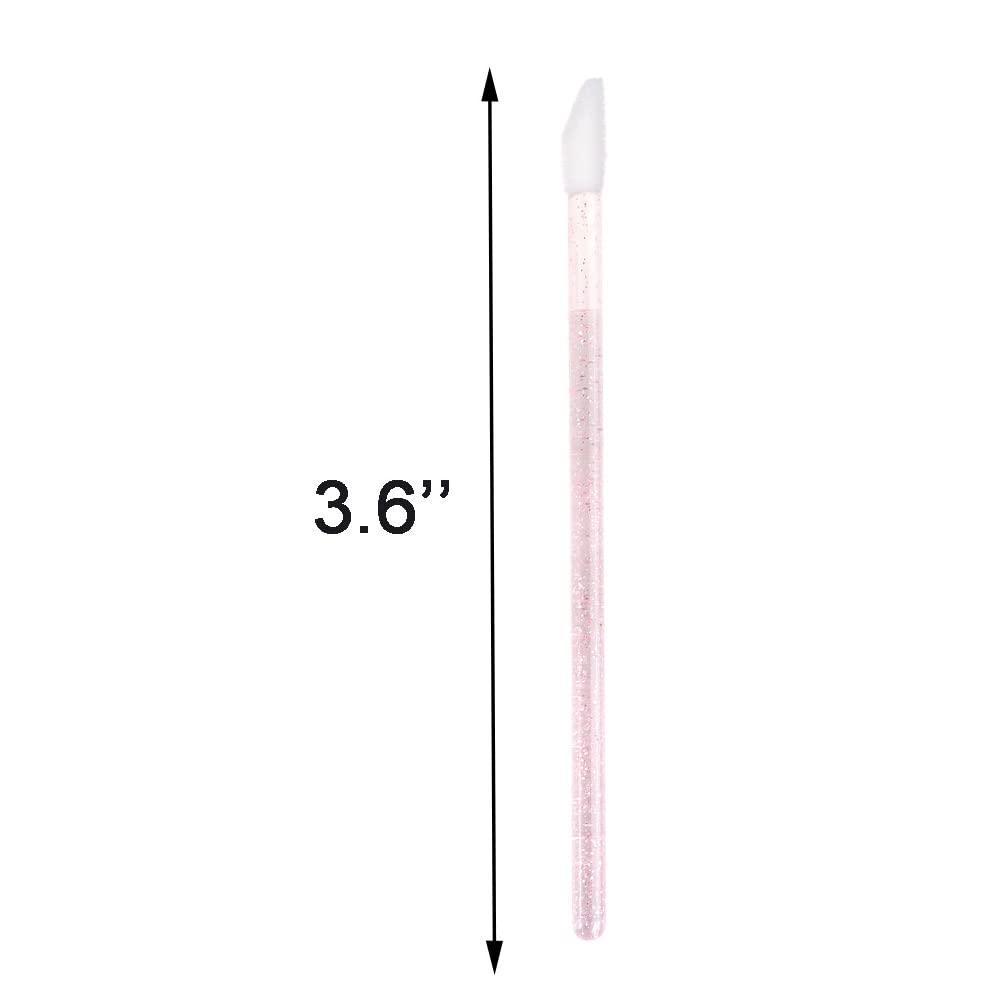 ZYIGYI ZYIGYI 200 Pcs Disposable Lip Brushes, Lipstick Applicator, Lip Gloss Wands 4 Color