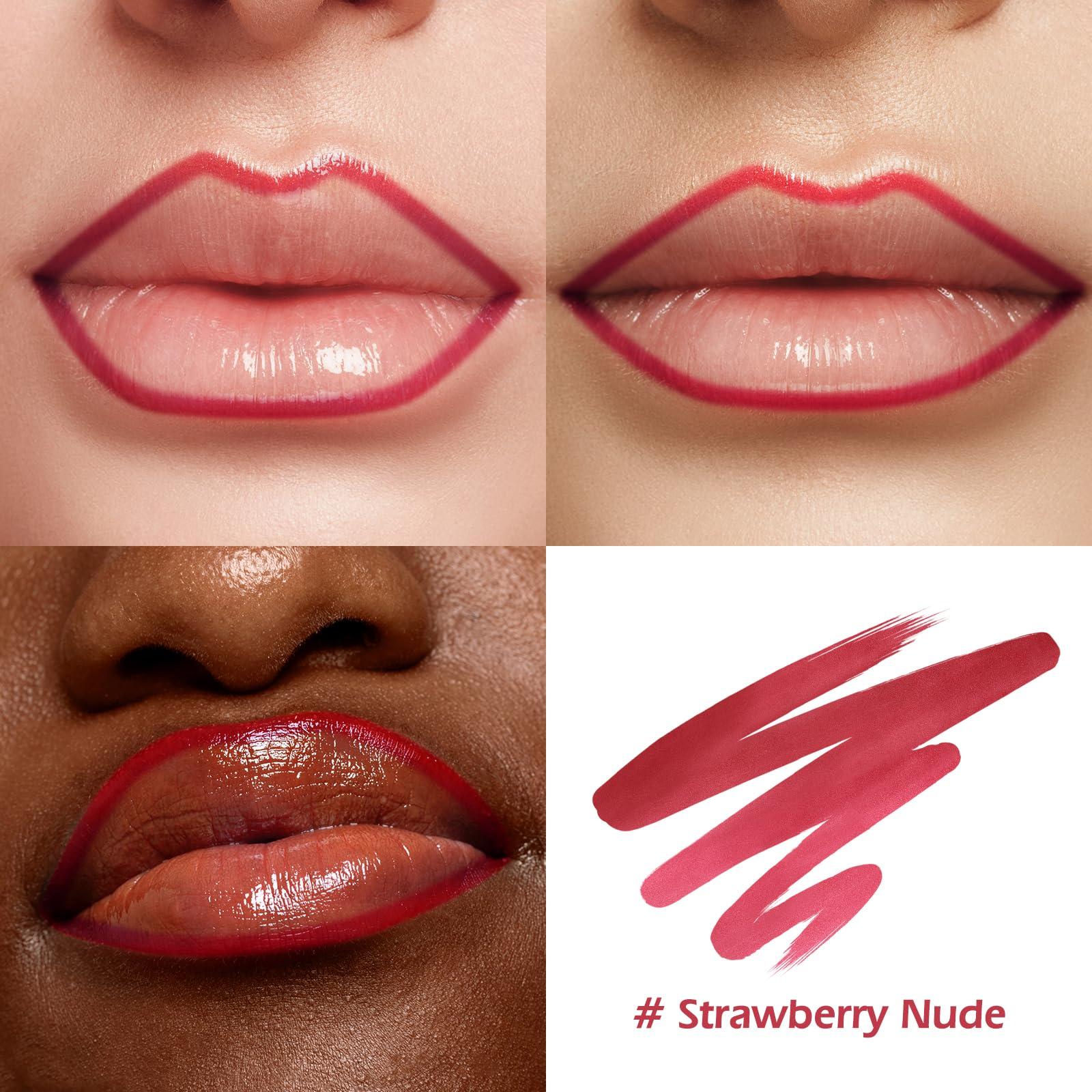 KIMUSE KIMUSE Peel Off Lip Liner Stain, Long Lasting Lip Tint Stain Peel Off, Waterproof, Transfer-Proof, Highly Pigmented Color Peel Off Lip Stain Liner, Matte Finish