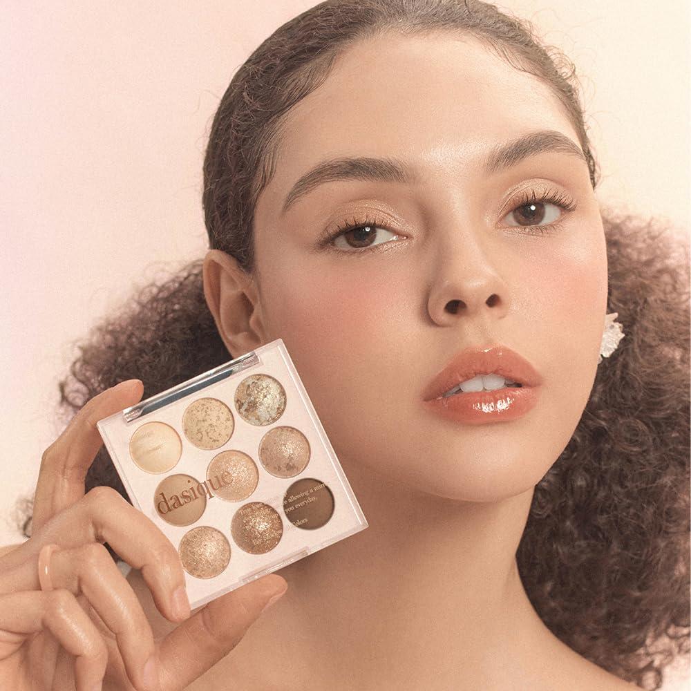 dasique dasique Shadow Palette #21 Almond Vanilla 13g I 9 Blendable Shades in Smooth Matte and Shimmer Finishes with Gorgeous Pearls | Eye Makeup Palette | Cruelty Free | K-beauty