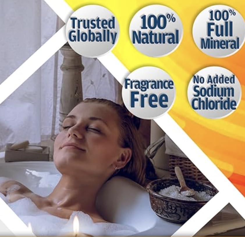 Dead Sea Warehouse Dead Sea Warehouse-Amazing Minerals Dead Sea Bath Salts,100% Full Mineral Therapeutic Bath Salts, Detoxifying & Moisturizing, Exfoliating for Dry Skin, Unscented(5 lbs)