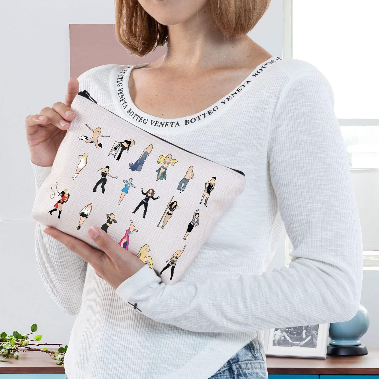 BWWKTOP BWWKTOP Singer Album Cosmetic Makeup Bag Music Lover Gifts Singer Tour Makeup Zipper Pouch Bag Singer Lyrics Merchandise (Singer B S)