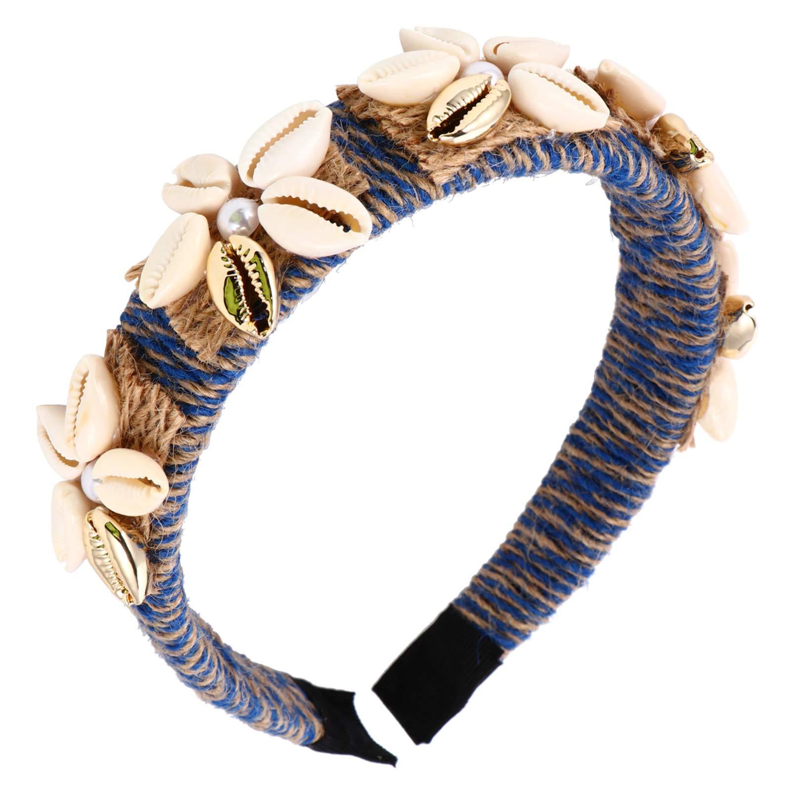 FOMIYES FOMIYES 1pc Shell Rope Headband Beach Wedding Party Hairhoop Bridal Beach Headbands Cowrie Shell Headband Hair Accessories Seashell Headpiece Girl Headband Bride Baroque Conch Shell