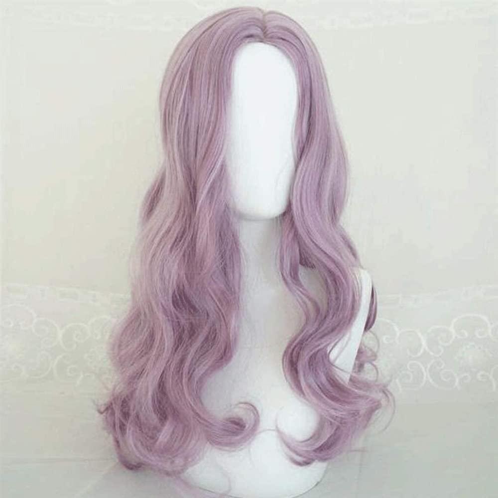 RUTAVM RUTAVM Cosplay Hair Wig Pastel Purple Wig 25 Inches Long Curly Wavy Hair Wig Heat Resistant Fibers Synthetic Wig Closure Wigs Hair
