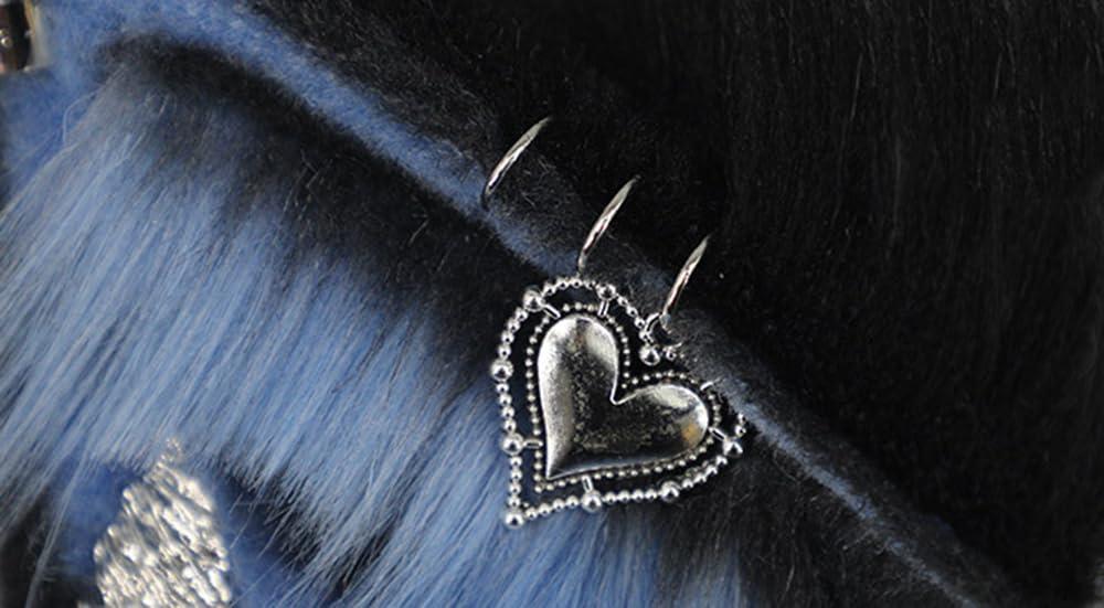 TTYAO REII TTYAO REII Purple Black Fox Cat Wolf Ears Headband Faux Fur Fluffy Animal Ears Head Hoop Exotic Headpiece for Anime Cosplay Party