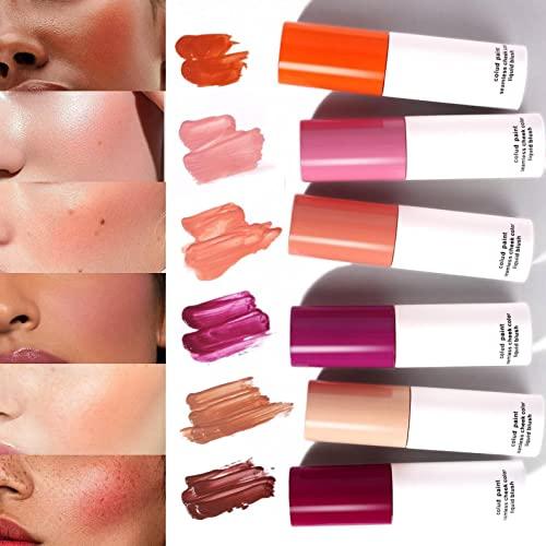 Women Makeup Peach Liquid Blush Makeup Long Lasting Lightweight Natural Color Breathable Feel Sheer Flush of Color Cheek Blusher Cream Gel 9.5ml