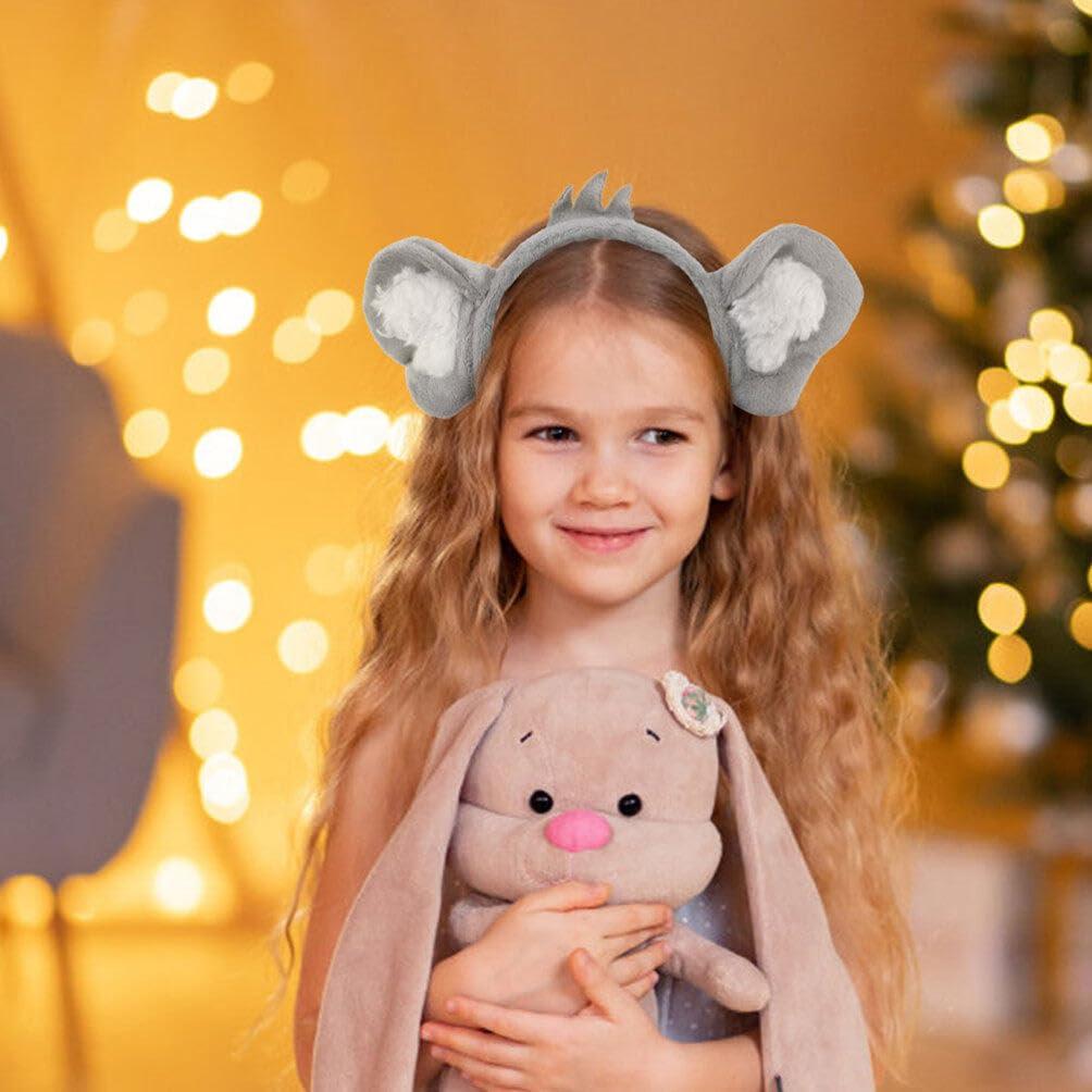MAGICLULU MAGICLULU 2pcs Koala Ear Headband Cartoon Koala Headband Furry Animal Headbands Cute Koala Hair Hoop for Party Cosplay