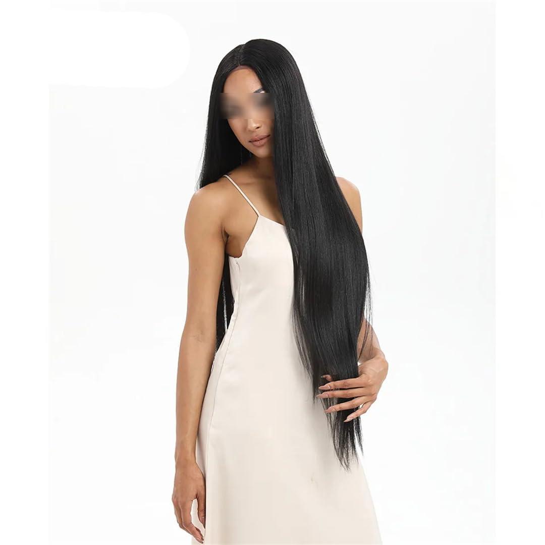 Wjnvfioo Wjnvfioo Synthetic Straight Lace Wigs Long Straight Hair Lace Front Wig Woman Natural Long Straight Synthetic Wig F5-6A Lace Front#38inches