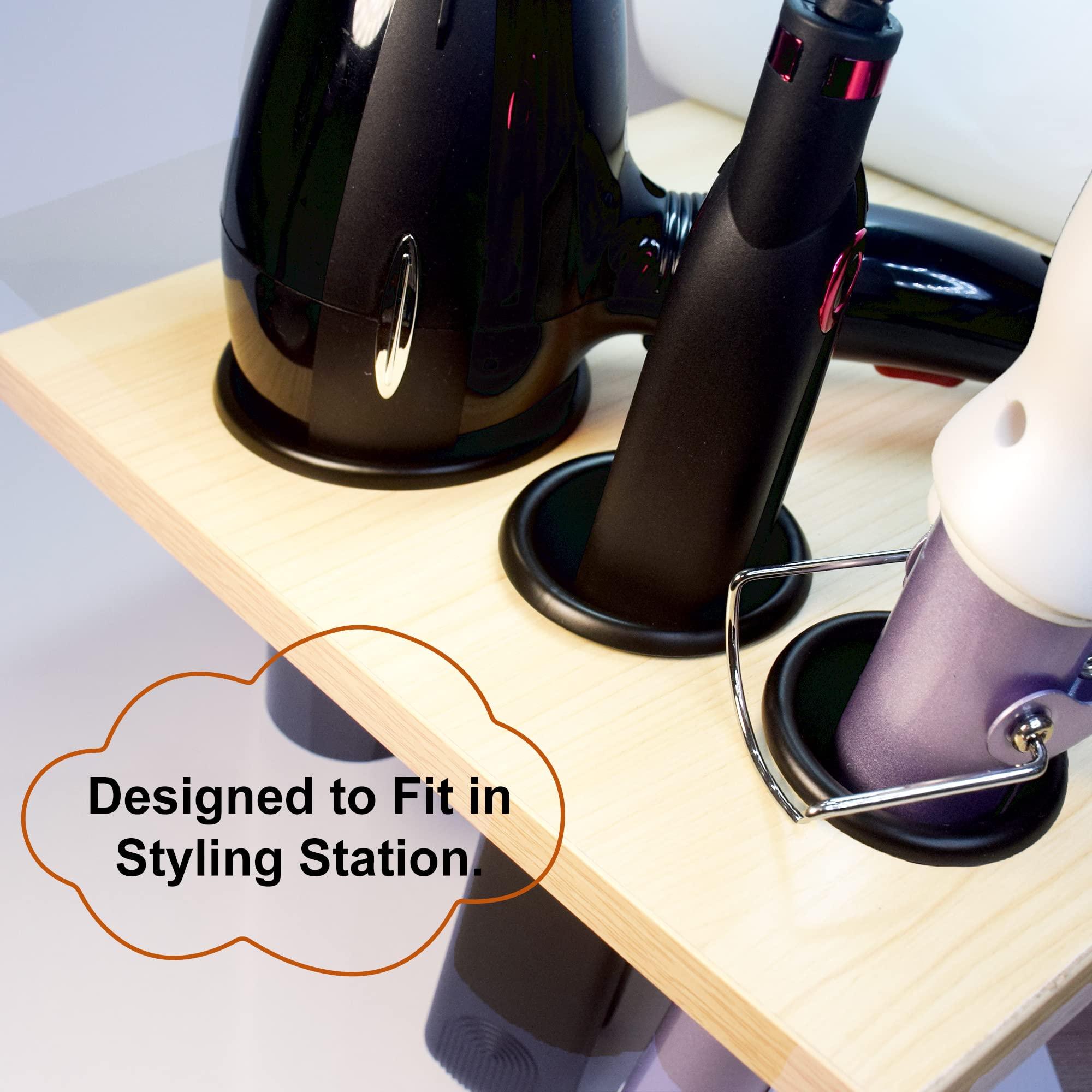 QUEESALN QUEESALN Salon Hair Styling Station Dryer Curling Iron Appliance Hot Iron Holder Tube Package Salon Station Organizer Hot Iron Holder Tube 3inch and 2pcs 2inch Open End