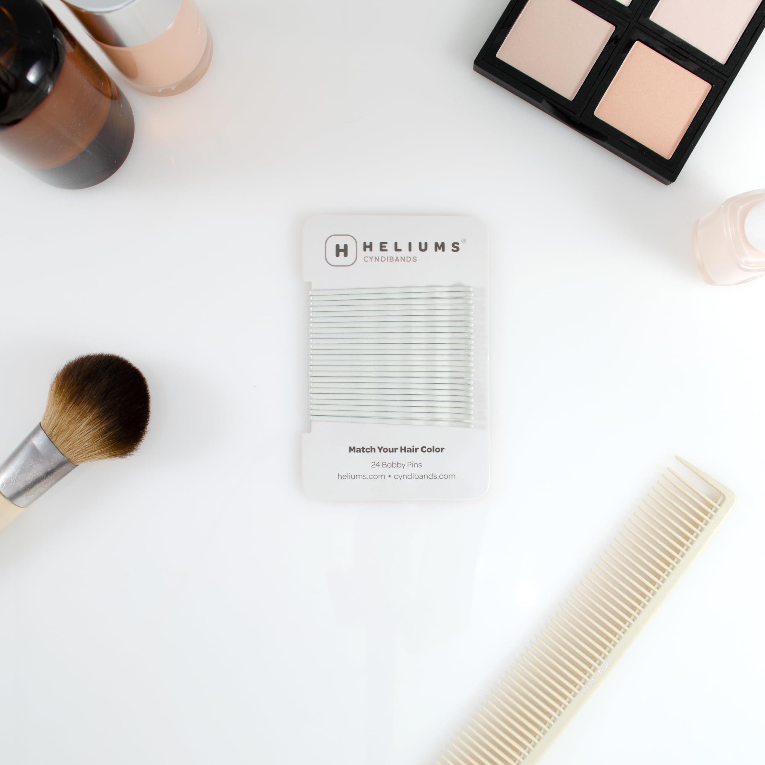 Heliums Heliums Large Bobby Pins - Platinum White - 2.5 Inch Extra Long Wavy Hair Pins - 24 Pack