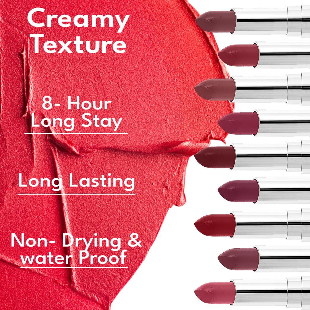 MORAZE MORAZE Glossy Lipstick|| Long-Lasting Creamy Lipstick||Pack Of 2 Naked_Temptation