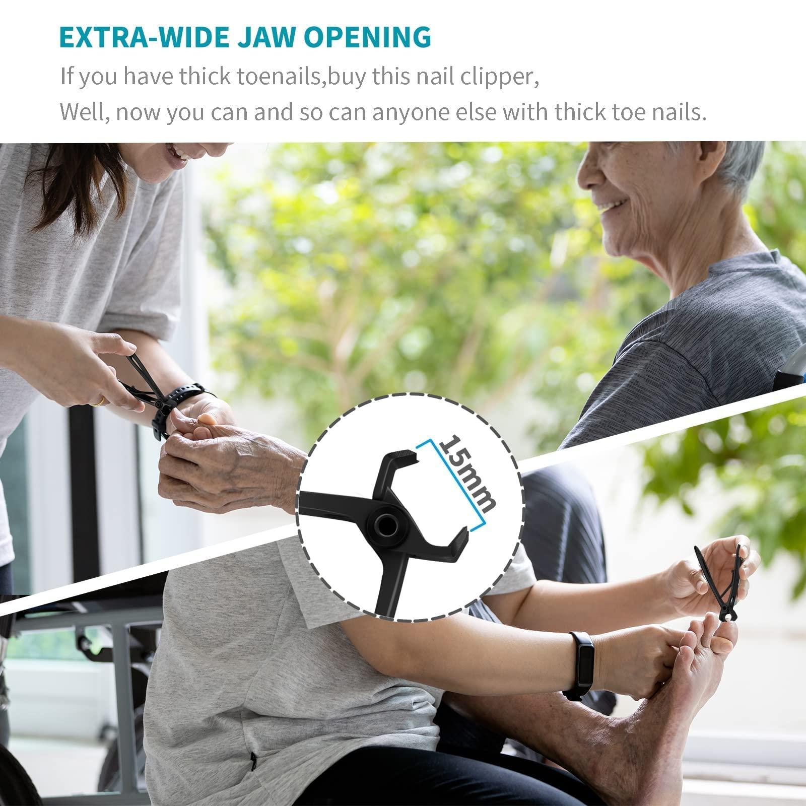 SZQHT Ultimate Mess-Free Nail Clippers with Catcher:&Ultra Wide Jaw Opening Nail Clippers Set Toenail Clippers for Thick Nails,Precise, Hygienic, and Durable Nail Care for Men and Women