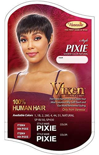 VANESSA Vanessa Vixen Collection Premium Human Hair Luxurious Wig Short Length Straight Style with Bang Full Cap Soft Touch & Renowned - HH PIXIE (4)