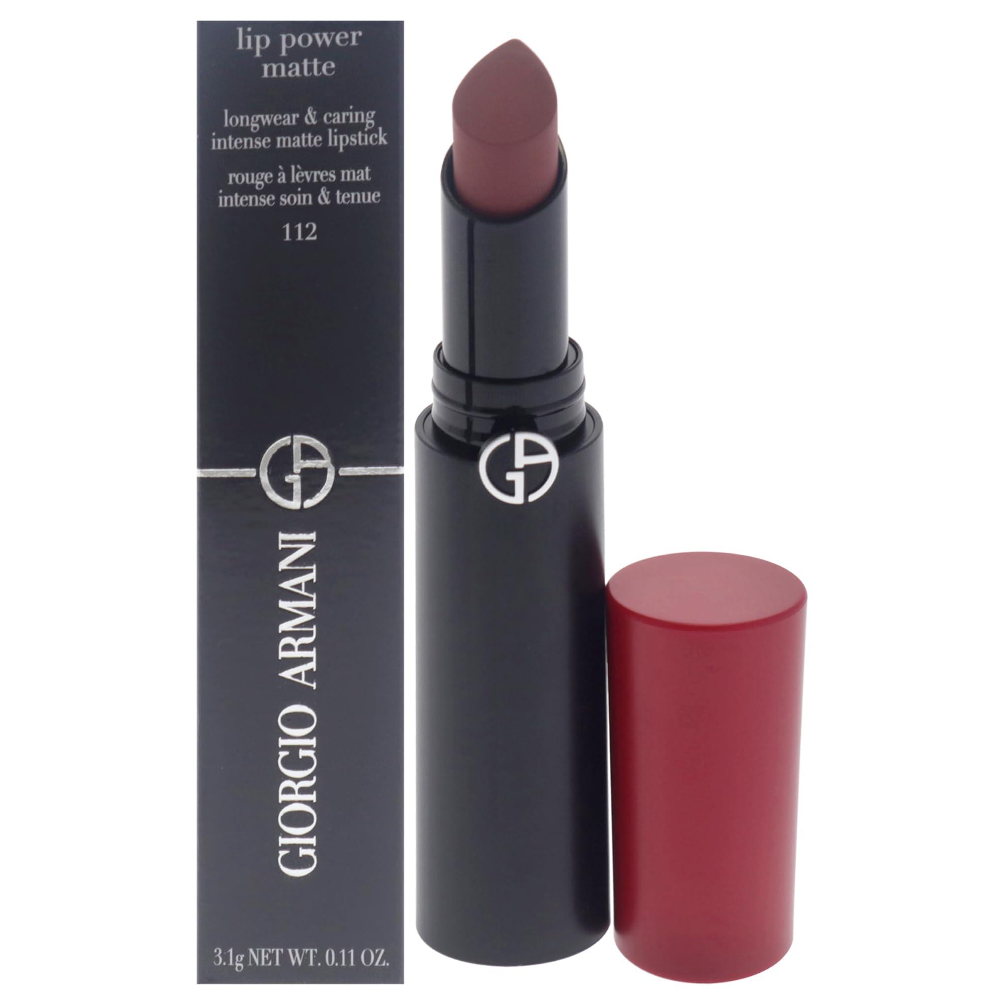 GIORGIO ARMANI Giorgio Armani Lip Power Long-Lasting Matte Lipstick - 112 Stylish for Women - 0.11 oz Lipstick