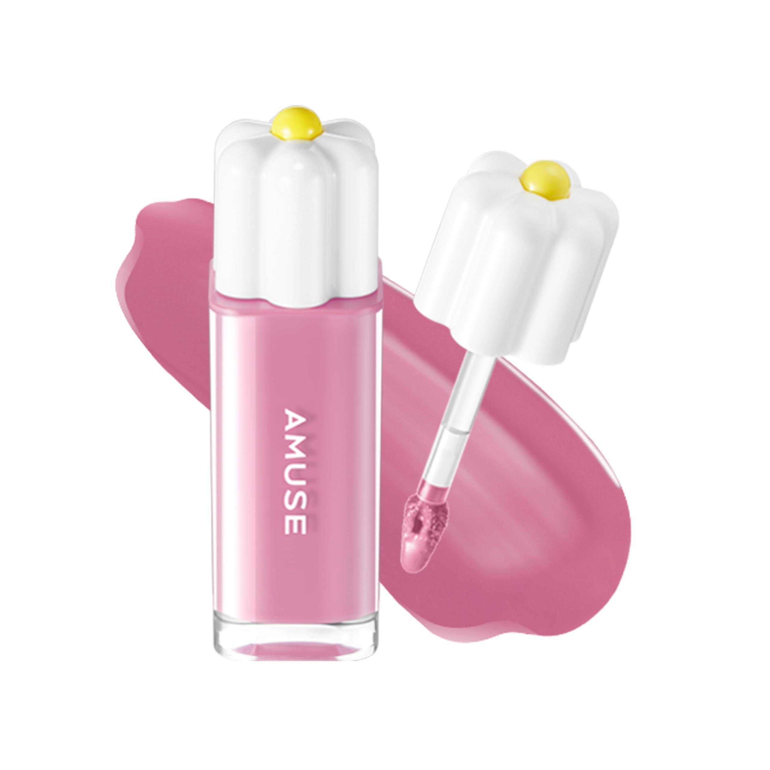 Amuse Amuse SEOUL Daisy Flower Dew Tint 08 AMETHYST | 35% High-moisture Water Tint, Long-lasting, Vitamin E Acetate, Moisturizing, No Peel Off, Lip Treatment, Non Sticky, Korean Lip Tint for Dry Lips