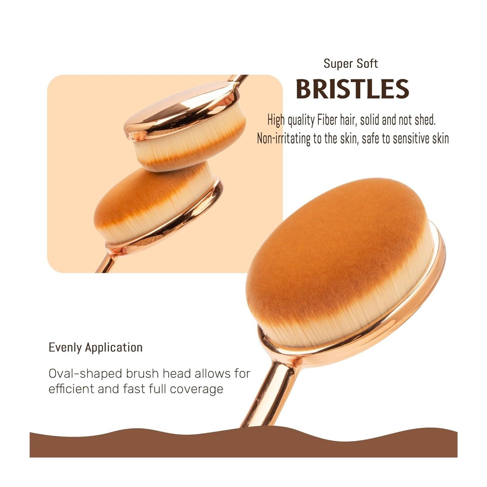 BloomBlend BloomBlend Sunscreen Brush Set - Sunblock Applicator for Kids, Babies, Families, Adults, Parents,Child-Safe Face and Body, Portable with Protective Caps and Cleaning Mat(Black/Rose Gold)(Black)