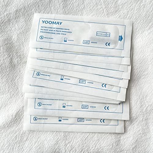 Yoomay Yoomay U16 50Pcs Disposable Microblading Needles with 0.18mm Diameter,Permanent Makeup Supplies Manual Eyebrow 16 Pins U Shape Shading Blades