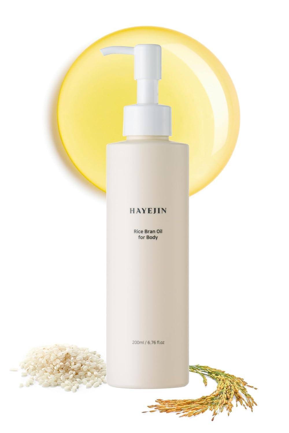 HAYEJIN HAYEJIN Rice Bran Oil for Body | Moisturizing Body Oil For Men & Women | Hydrating Body Oil w/Fermented Rice Bran Oil for Skin | Refreshing Body Oil for Dry Skin 6.76 Fl Oz
