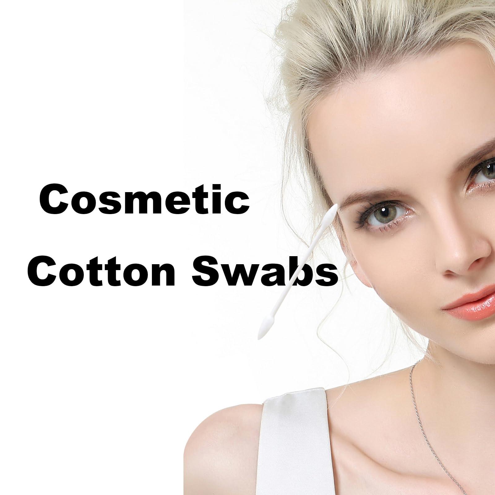 SUIZWMOU Pointed Tip Cotton Swabs,2000 count Cotton Buds,Double Precision Tips with Paper Stick for Personal Care and Makeup