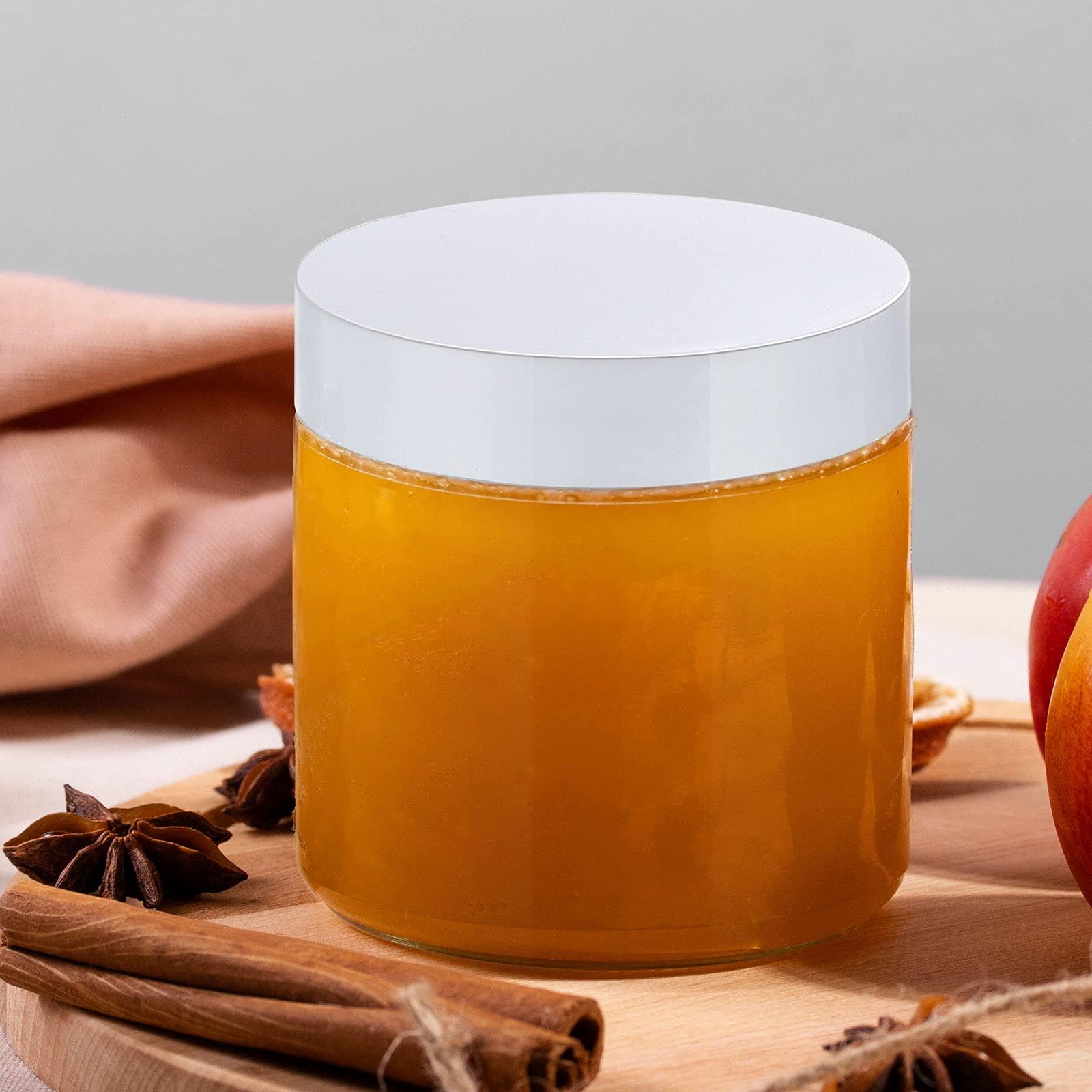 SATINIOR SATINIOR 36 Pieces Plastic Jars with Lids Round Clear Container Leak Proof Airtight Cosmetic Small Empty Jars for Lotions Ointments Travel Toiletries Creams Make up Storage(2.5 oz,White)