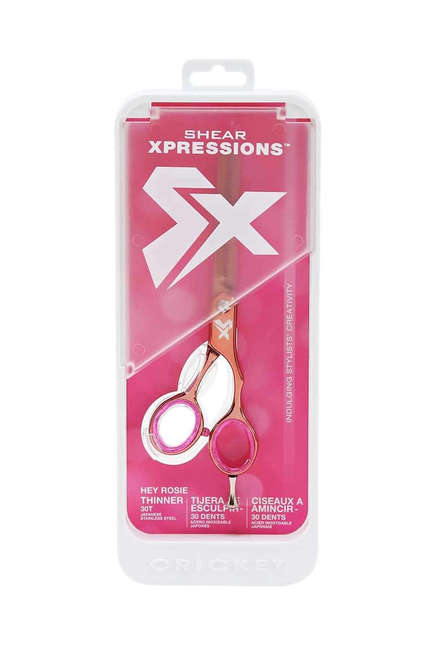 Cricket Cricket Shear Xpressions Hey Rosie 30T Professional Hair Cutting Scissors - Barber Scissors, Japanese Stainless Steel, Ideal for Stylists and Home Use, Hey Rosie - Rose Gold