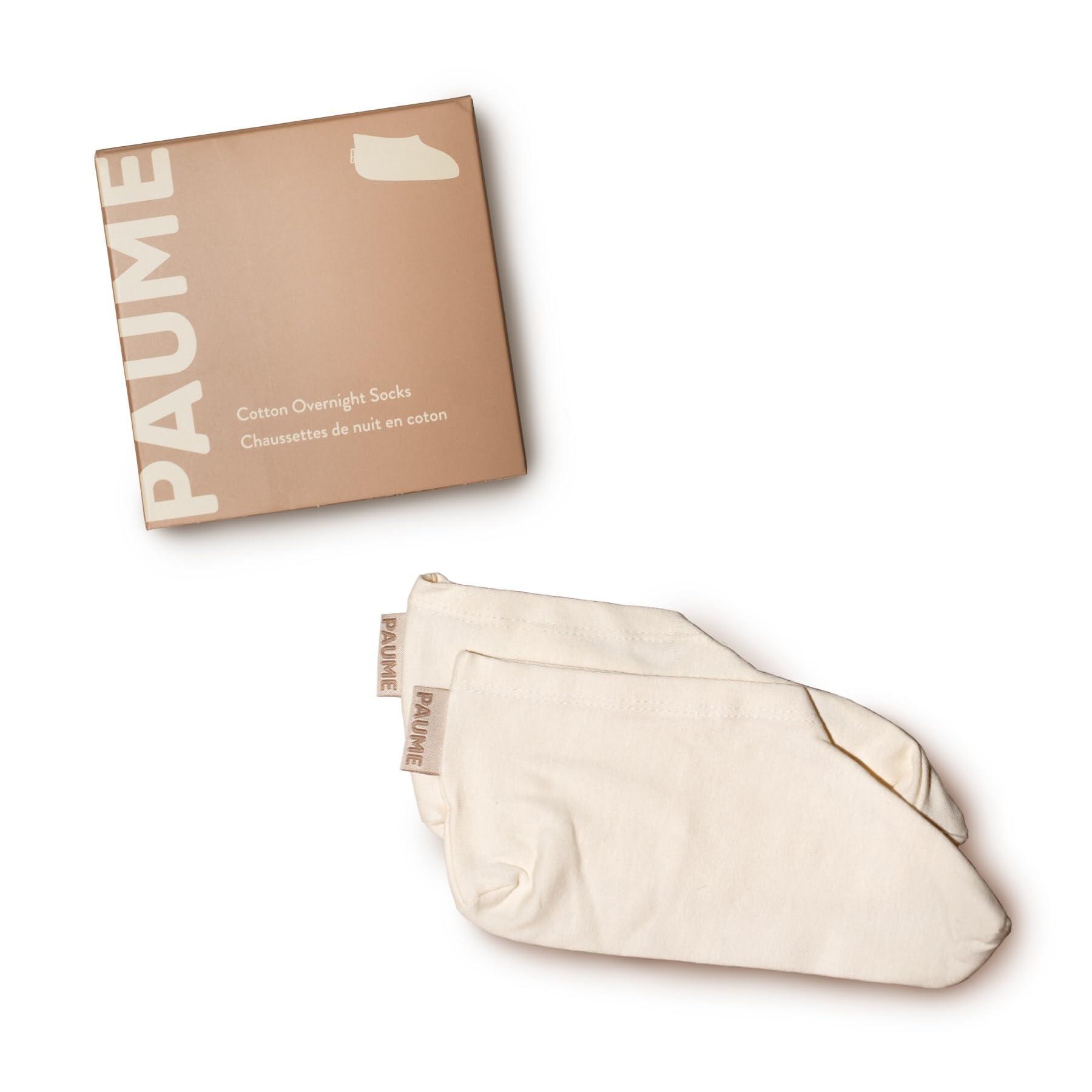 PAUME PAUME Cotton Overnight Socks, 95% Cotton, Ideal for Dry and Cracked Heels & Feet, Deliver Hydrationg and Moisturizing Benefits, 1 Pair