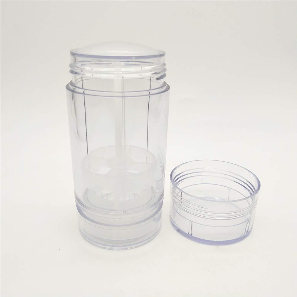 glasstore 4 Pcs Deodorant Container Clear Empty Twist-up Tubes DIY Deodorant Stick Containers Bottom Filling Gel Cosmetics Lip Balm Tube Bottle (50ml/1.7oz)