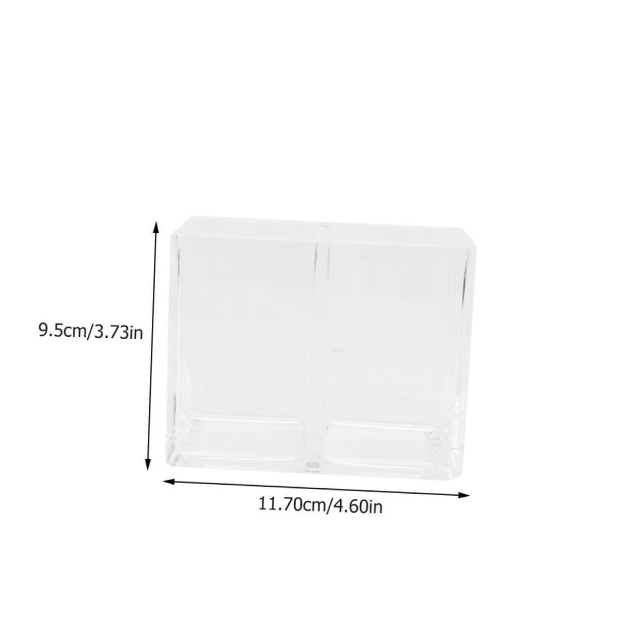 Angoily Angoily Elegant Acrylic Brush Holders Pen Organizers 2pcs Makeup Brush Storage Buckets for Women