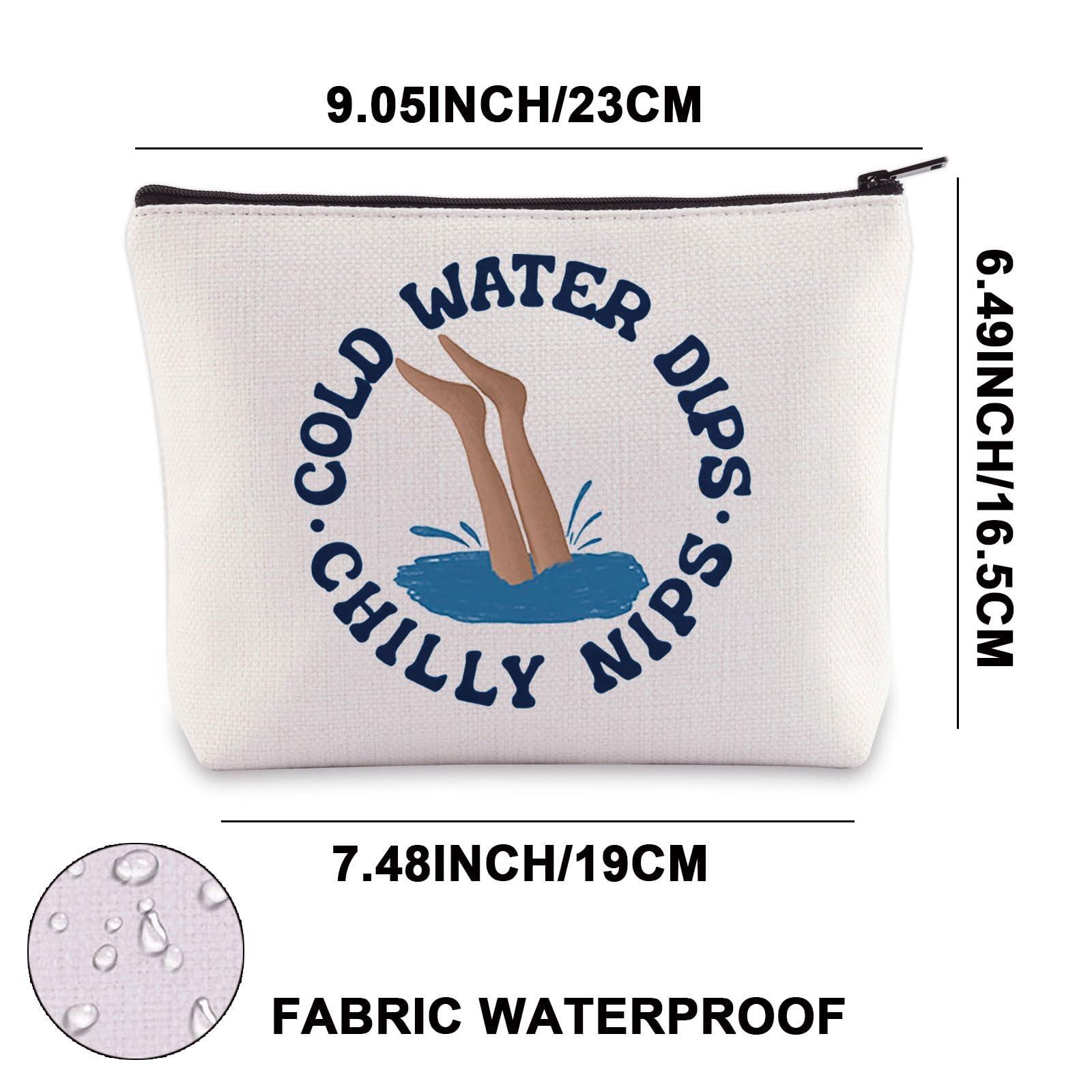 G2TUP G2TUP Wild Swimmer Makeup Bag Cold Water Swim Club Gift Cold Water Dips Chilly Nips Gifts Wild Swimming Gifts (Cold Water)